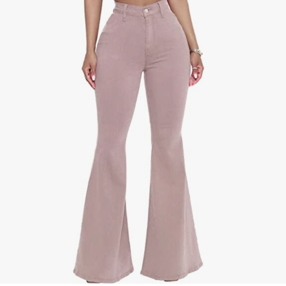 Pink Flare Jeans (Small)